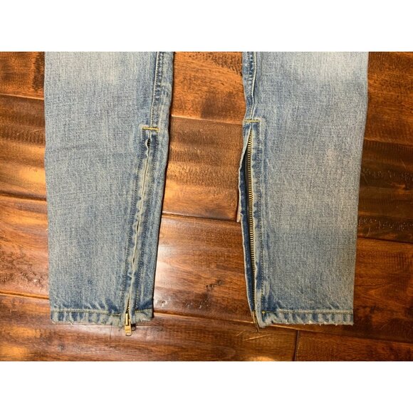 Fear of God Sixth Collection Blue Light Wash Denim Slim Leg Jeans, Size 30 - Picture 9 of 9